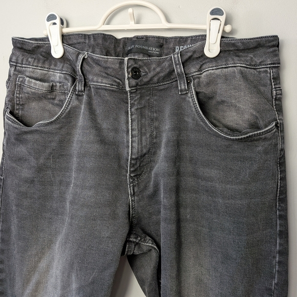 RAW Foundation Mile End Jeans Pants For Men Size 31 Gray Black Stretch Regular - Picture 2 of 12